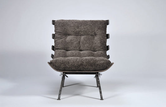 Spine Chair and Ottoman – Black