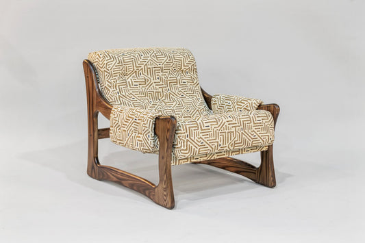 Chair & Ottoman – Tresori with Flamed Ash Arms (Wenge)