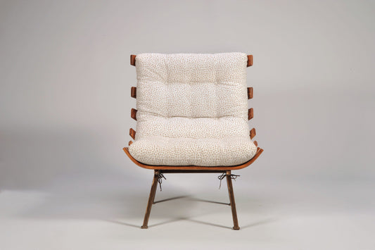 Spine Chair and Ottoman – Hopper Natural Fabric