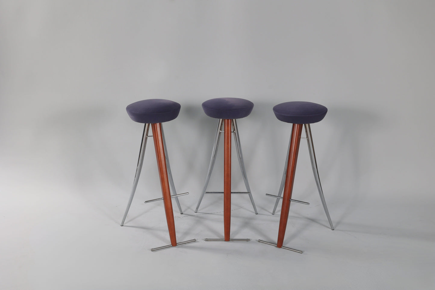 3PC Modernist Bar Stools - Vintage
