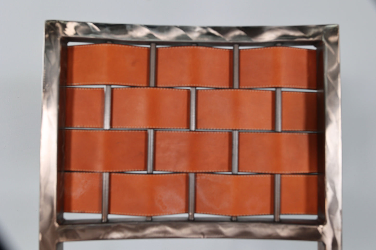 4102 Leather Strap Steel Chair