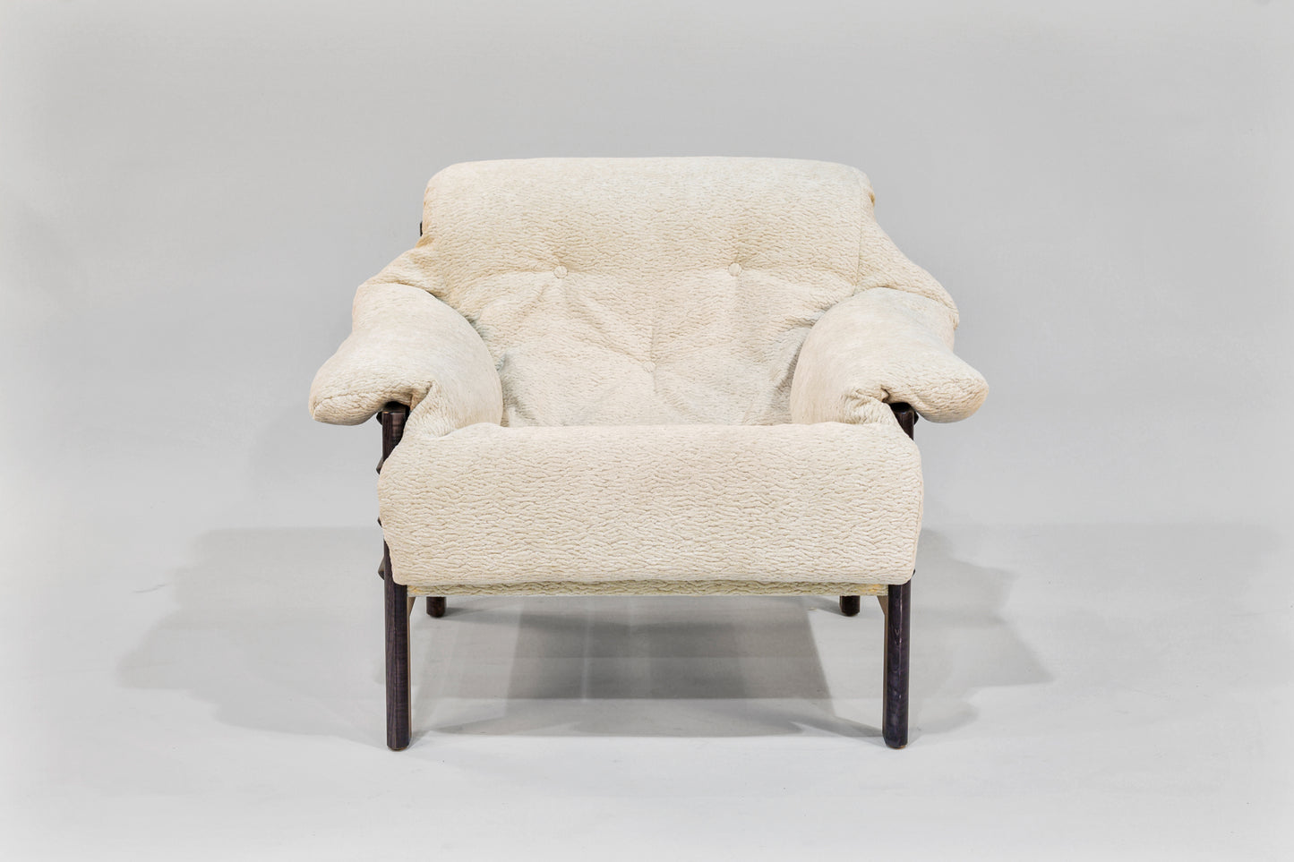 Chair & Ottoman – Taye with Tiger Maple Arms (Black)