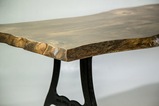 Live Edge Dining Table w/ EB Cast Iron Legs
