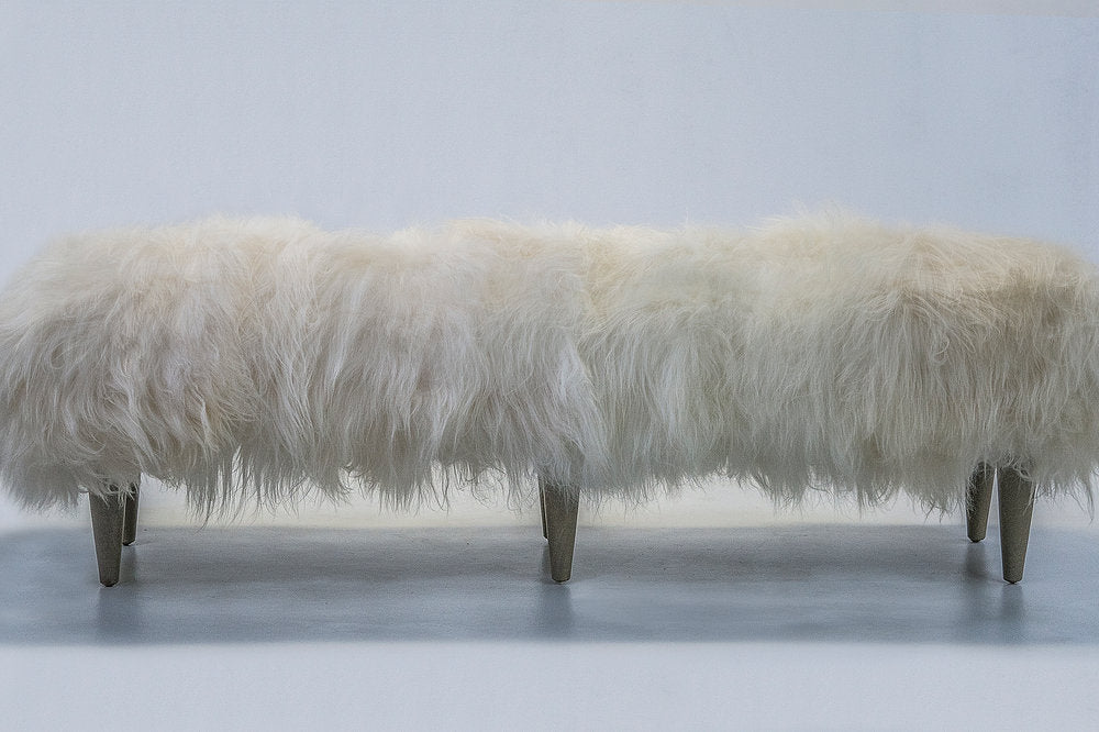 84″ Icelandic Fur Bench