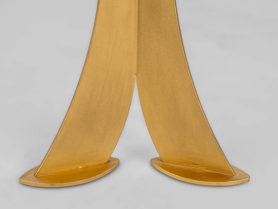 Split Leg Sofa Table (Black with gold legs)