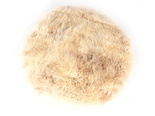 Sheepskin Swivel Pouf Seat