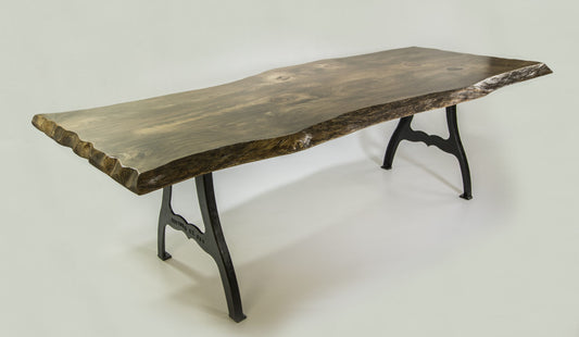Live Edge Dining Table w/ EB Cast Iron Legs