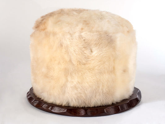 Sheepskin Swivel Pouf Seat