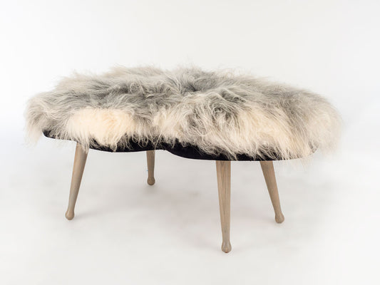 Freeform Icelandic Bench (Grey and White)