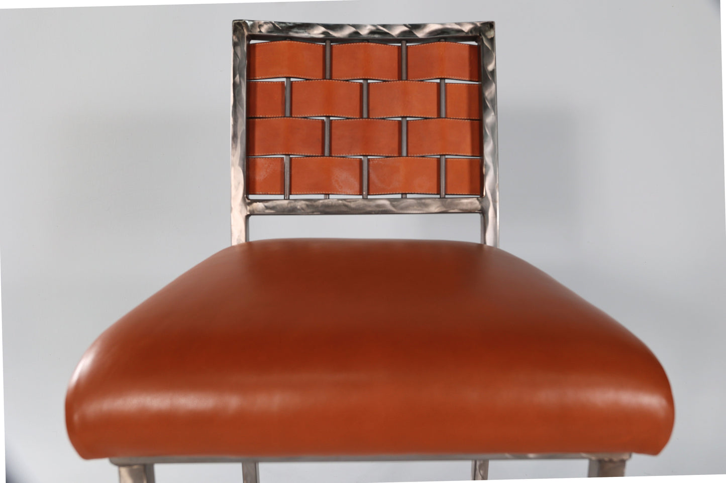 4102 Leather Strap Steel Chair
