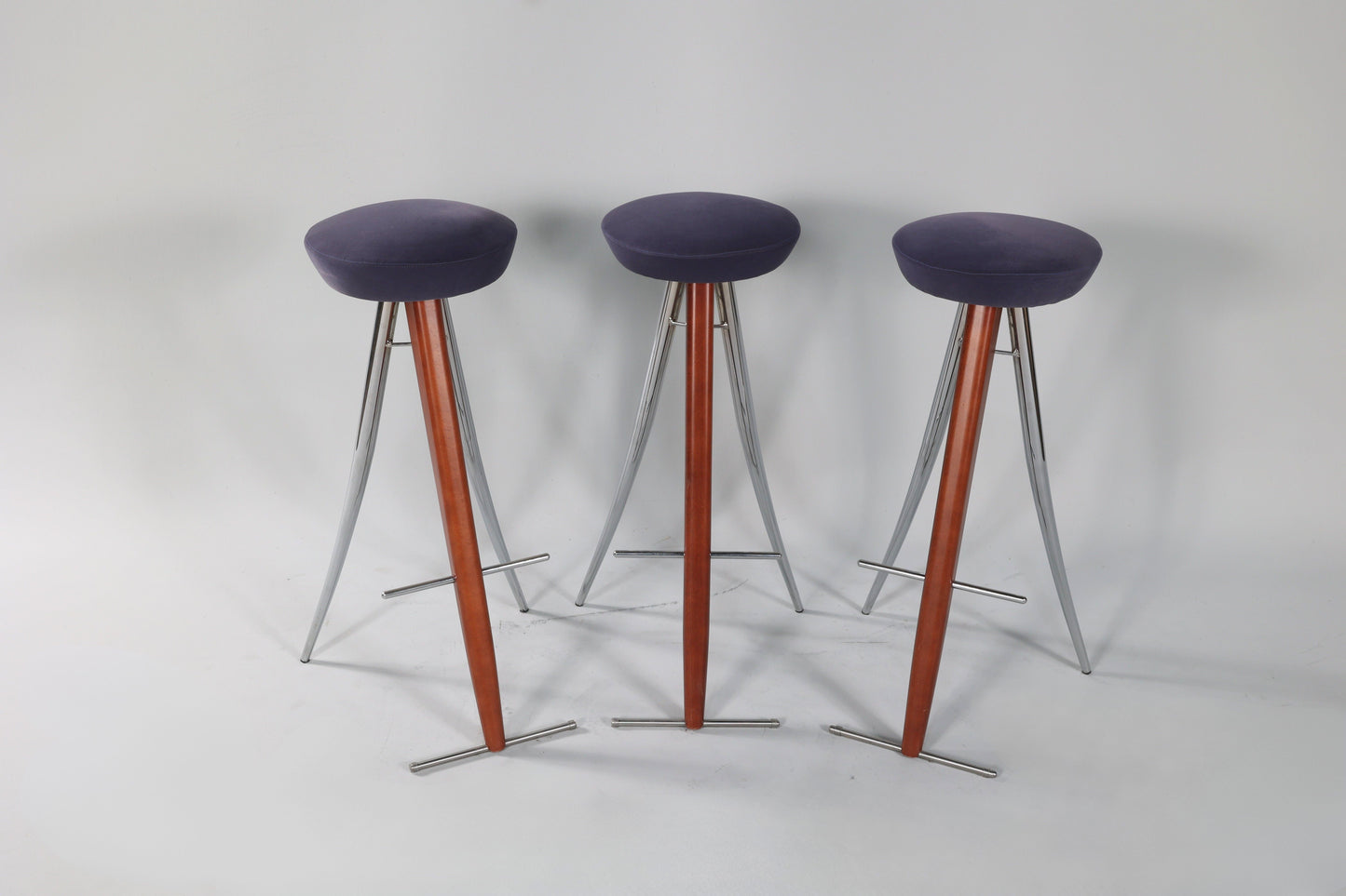 3PC Modernist Bar Stools - Vintage
