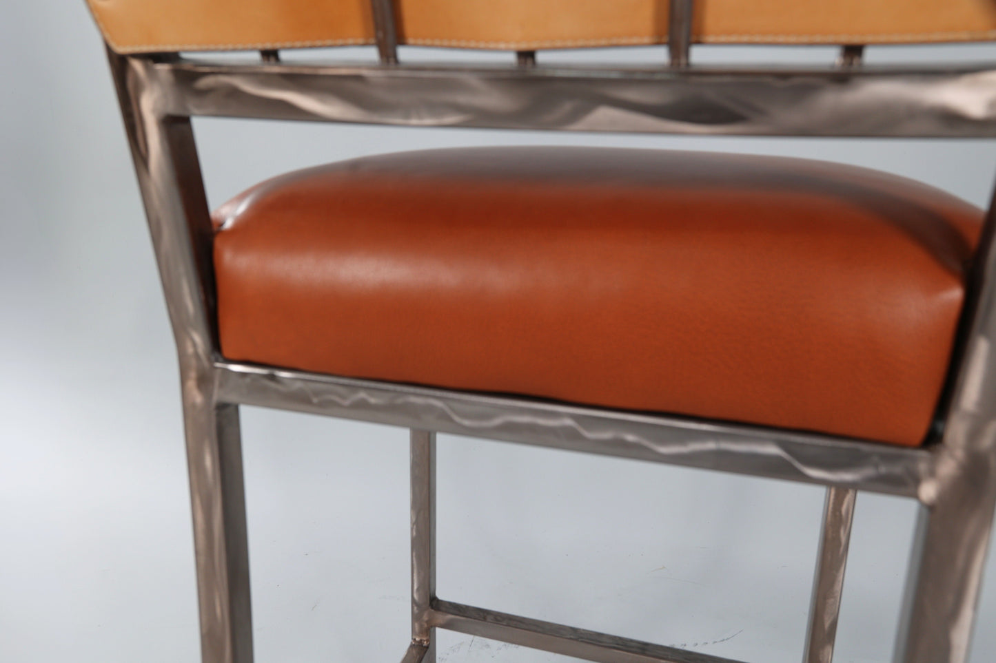 4102 Leather Strap Steel Chair