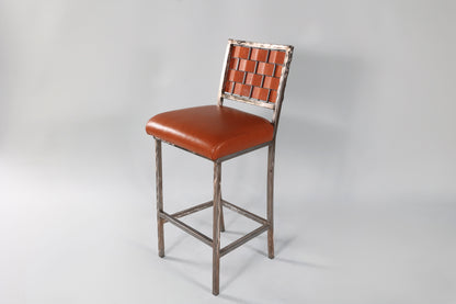 4102 Leather Strap Steel Chair
