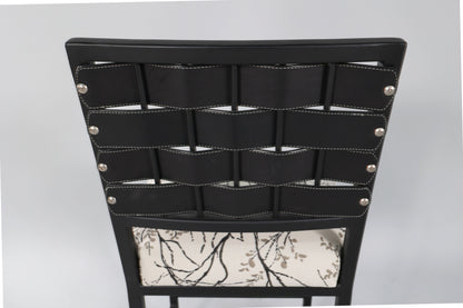 4101 Leather Strap Steel Chair