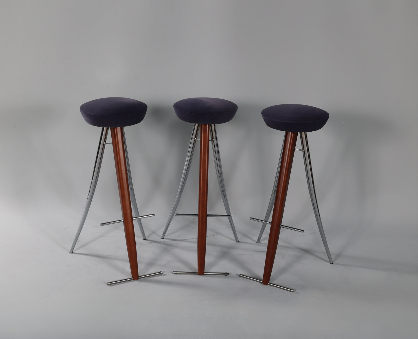 3PC Modernist Bar Stools - Vintage