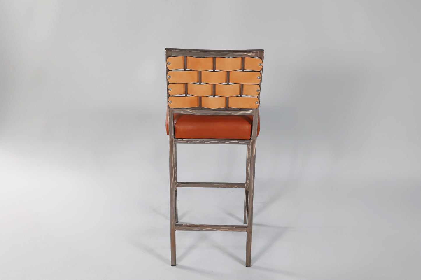 4102 Leather Strap Steel Chair