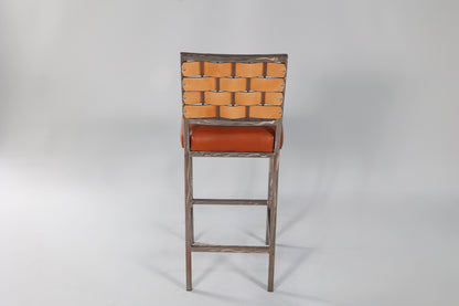 4102 Leather Strap Steel Chair